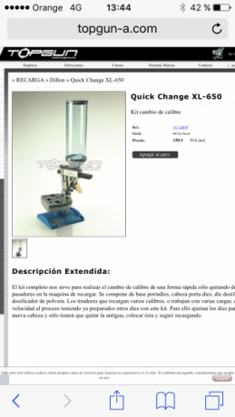 Buenas tardes:

Vendo kit cambio de calibre de la prensa de recarga Dillon XL650. Esta SIN ESTRENAR.... 01