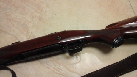 Vendo este magnífico arma salida de la fábrica de New Haven, con sistema de cerrojo pre-64 y maderas seleccionadas. 01