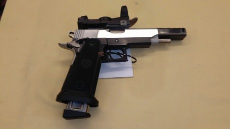 Vendo de un amigo ,Pistola SPS/Astra para modalidad de OPEN ,calibre 38 super com/ 9x23 ,en perfecto estado 00