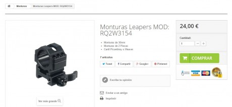 Hola buenas. Tengo una duda con las anillas de leupold qd, y es que no veo por ningún  lado si se pueden 22