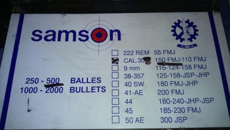 A solicitud de un amigo pongo a la venta novecientas y pico puntas IMI FMJ  de 150 grains en cal.308.
20 00