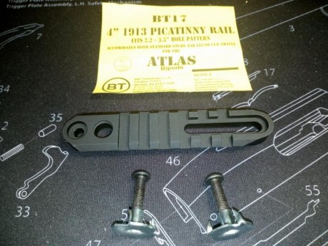 VENDIDO raíl modelo BT17 para bípode ATLAS.
Regalo tornillería especifica.
30€ puesto en casa.

Un saludo 00