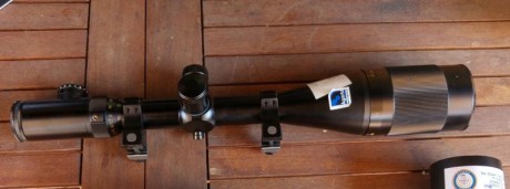 Vendo en perfectisimo estado visor Nightforce Br 12-42x56  con anillas Night Force, reticula mil dot  01