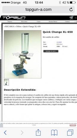 Buenas tardes:

Vendo kit de cambio estación Dillon 650 SIN estrenar. Adjunto foto de la caja. .Atiendo 00