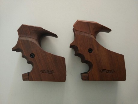 Hola a todos,

Pongo en venta dos empuñaduras para la Walther LP400 en tallas M y XL, prácticamente sin 01