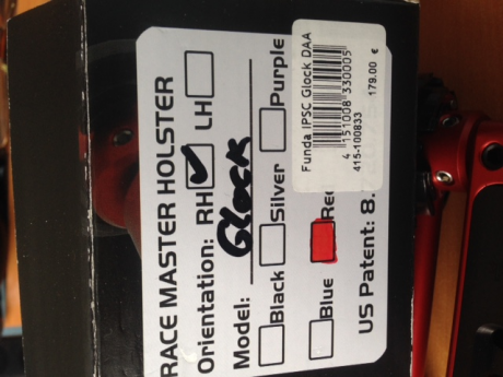 Vendo funda IPSC D/A para Glock 17, nunca puesta en cinturón al haber sido un regalo, no la utilizo por 01