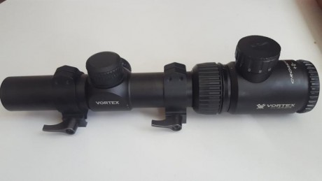 Vendo visor de batida Vortex 1-4x24 Crossfire II con retícula V-Brite con punto rojo iluminado, con once 12