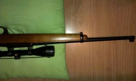 Hola.  Vendo este rifle, con cuatro cargadores de cuatro disparos cada uno, base para holográfico o visor 31