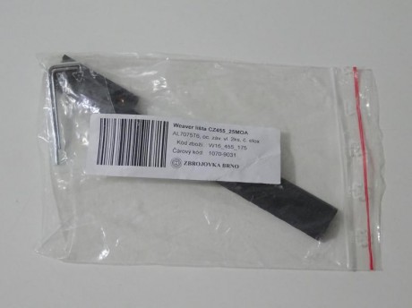 Vendo carril de 0.25 MOA a estrenar marca CZ para utilizar monturas tipo Weaver en cualquier arma. Está 00