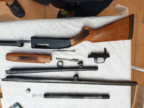 ----VENDIDA GRRACIAS----

 Se vende escopeta de corredera Mossberg 500A , Calibre 12/76.
 Con 2 Cañones 50