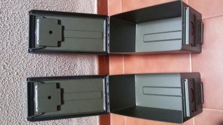 Caja metálica de munición, ideal para guardar tu munición o cualquier cosa, totalmente estanca sus medidas 10