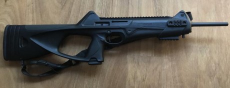 Buenas.

Pongo a la venta una magnífica carabina semiautomática del Cal.9 Pb.

Se trata de una Beretta 01