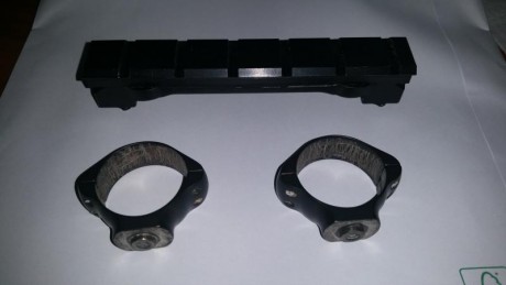 HOLA BUENOS DIAS
Vendo monturas y anillas mauser M03 originales con rail picatinny adaptado para ser montado 02