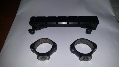 HOLA BUENOS DIAS
Vendo monturas y anillas mauser M03 originales con rail picatinny adaptado para ser montado 01
