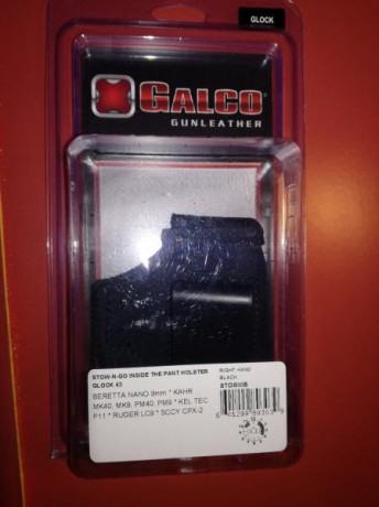 Funda de piel marca Galco (made in USA) de gran calidad para Glock 43. Completamente nueva sin estrenar 02