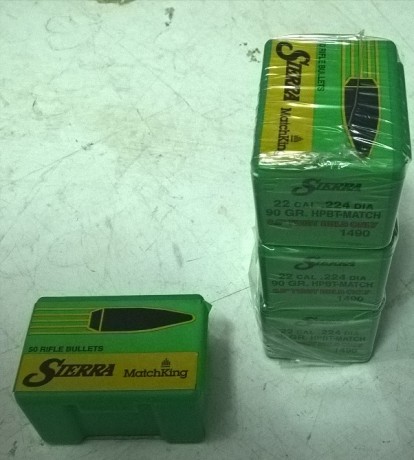 Vendo 150 puntas Sierra MatchKing cal .224 de 90 gr. con 10 de regalo.
60 euros envío económico incluido,
Enviar 00