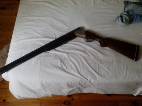 Superpuesta Lanber, expulsora, de un solo gatillo y selector de cañón,  con 5 polichoques,  en muy buen 02
