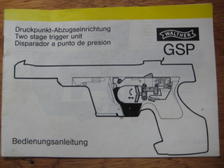 Hola, se vende disparador de Walter GSP, en perfecto estado, interesados 150 euros más portes.
Un saludo 00