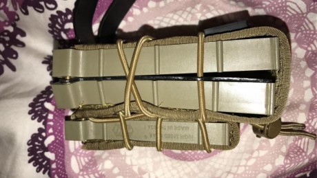 Hola
Vendo porta cargadores dobles de fusil más cargador de pistola.
Marca HSGI MOLLE X2RP TACO
COLOR 02