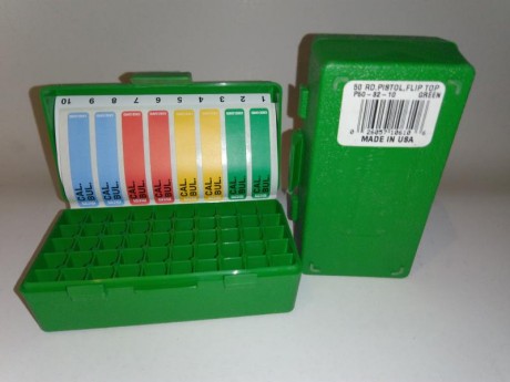 Caja MTM serie P50 de material plástico, capacidad de 50 cartuchos, se entrega vacia sin munición.
Para 00