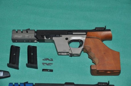 Se vende pistola Walther GSP Expert, del calibre 22 Lr.  por no usar , se vende con maletin ,y dos cargadores 00