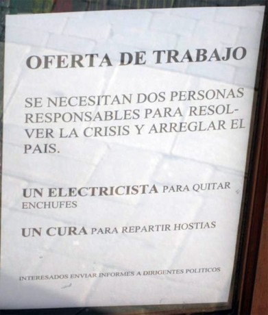 A mal tiempo, buena cara. Está visto que somos capaces de hacer chistes de todo.
Mirad lo que he encontrado 00