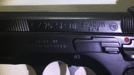 Hola a todos;

Por motivos de cupo, me deshago con pena de esta   CZ 75 SP-01 SHADOW   en muy buen estado, 01