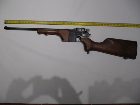 Vendo Carabina Mauser C-96 Cal 9mmPb
Cuidadisima y mimada al más mínimo detalle!
Arma de coleccionista.
Longitud 02