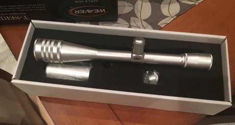 Buenas noches:

Vendido¡¡¡ visor Weaver T36 Silver, con retícula Fine crosshair 1/8 Dot, en fin la del 02