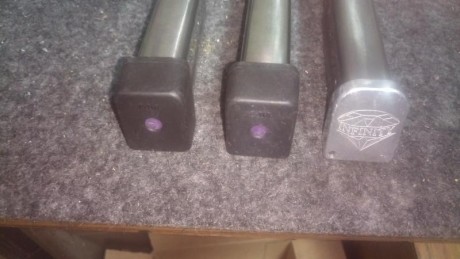Cargadores Infinity del 9mm para. 60€ cada uno más gastos si los hubiese.

De 130mm, dos de ellos con 01