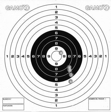os dejo la foto de la primera diana pequeña que tiro a 50 metros con la zastava 22lr.
ya se que no es 00