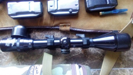 Pongo en venta este rifle Remington 7400 Carbine cal 30-06 sp, con monturas y bases Warne , visor Zenisson 00