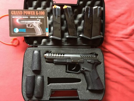 Buenas,

vendo pistola X-Calibur GRAN POWER K100. 

Prácticamente sin uso y está nueva.

La pistola se 02