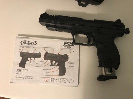 Vendo pistola walther T22 cañón largo. Poco uso. Ideal tiro deportivo. Zona lerida. Tel 607274750 . 01