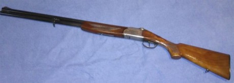 Escopeta superpuesta Felix Sarasketa y Cia; cañon de 71 cm, culata a 40cm original, dos disparadores, 02