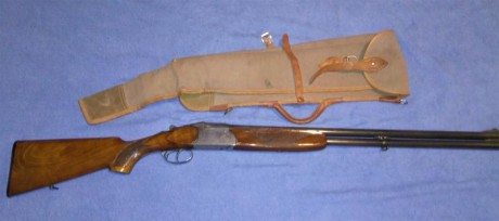 Escopeta superpuesta Felix Sarasketa y Cia; cañon de 71 cm, culata a 40cm original, dos disparadores, 01