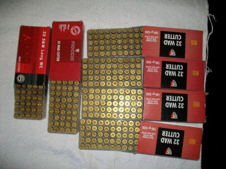 En Madrid, vendo 1493 vainas 32 WC, un solo tiro, en sus cajas. (1356 son marca GFL, 24 Lapua, 32 Geco 01