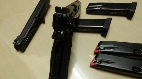 Magnifico revolver Alfa de seis disparos y seis pulgadas con guia en el lomo del cañon para elementos 01