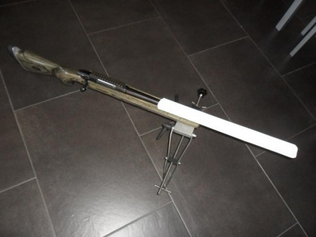 Lo vendo por 700 € solo el arma, lleva incorporada una cantonera regulable, base de 20 moas y un disipador 10