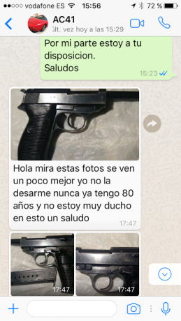 Lo dicho que vendo mi Pistola Walther  P 38  ac 41 de 9mm parabelun guiada en F, pavon orijinal extriado 100
