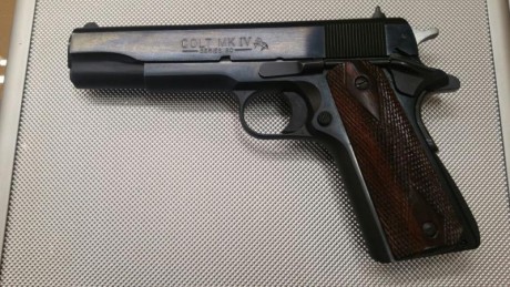 VENDIDA  PISTOLA COLT 1911 , calibre 9 parabellum , como nueva , vendo por no usar y falta de cupo , todo 00