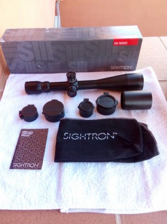 vendo visor sightron s3 6-24x50.tubo de 30, reticula mil-dot en segundo plano.
paralage de 40yds a infinito.
el 02