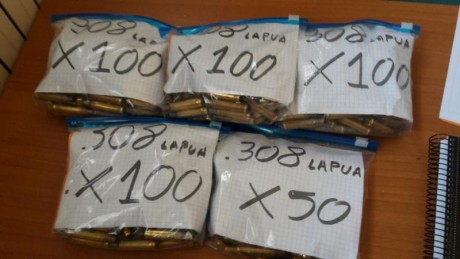 Hola. Vendo vainas del .308 Lapua.

Un solo uso.

Hay 450 vainas separadas en bolsas zip de a 100.

Las 10