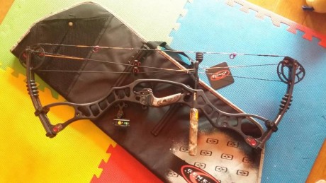 Vendo hoyt vector 35, 50-60# de potencia, diestro, color negro y 27 de apertura. El arco esta en perfecto 50