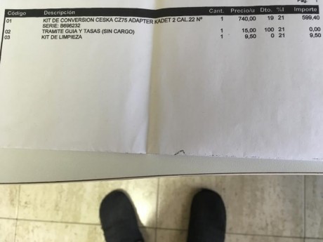 Buenas tardes, pongo a la venta mi CZ 75 B con kit Kadet 2 comprado hace menos de dos años como veréis 12