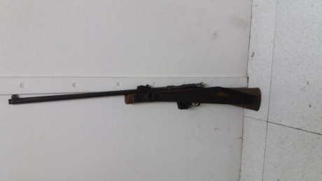 el arma esta en buen estado para el tiempo que tiene, doy dos cargadores, la correa, una funda y algo 00