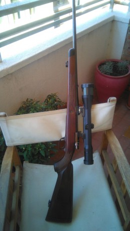 Un compañero de caza me ha pedido que le anuncie este Santa Barbara.

Calibre 30—O6 con monturas Appel 10