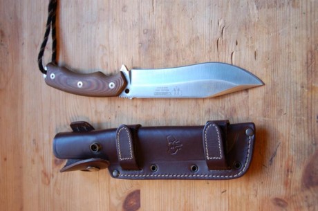 Vendo Cudeman JJSK 2 en acero Böhler n695, micarta marrón con separadores negros, funda de cuero marrón 11