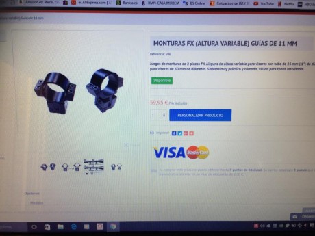 VENDO DOS VISORES HAWKE SIDEWINDER 8X32X56 ( JUNIO 2017) ,COMPLETAMENTES NUEVOSY COMPLETOS DE ACCESORIOS 12