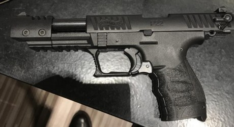 Hola, pongo este anuncio en nombre de mi hija.
Vendo Walther P22 nueva 2017(100 disparos) con cañón estandar 00